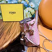 Fendi Mon Tresor mini print tote bag bucket bag light pink | 8BS010 - 2