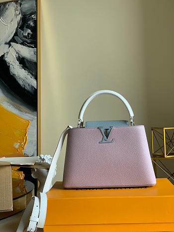 Louis Vuitton Capucines MM Gray/ Pink | M53962