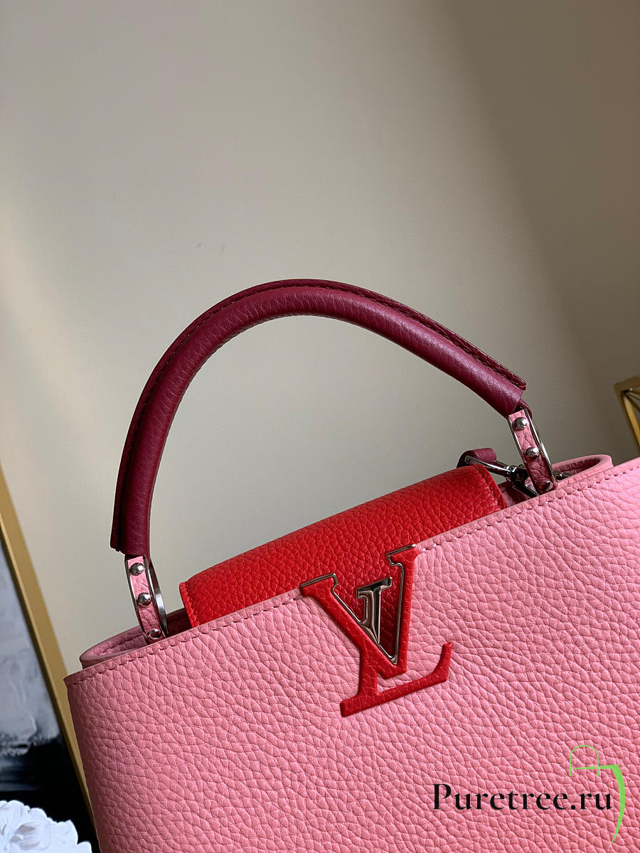 Louis Vuitton Red Capucines BB Bag W/ Python Details – The Closet