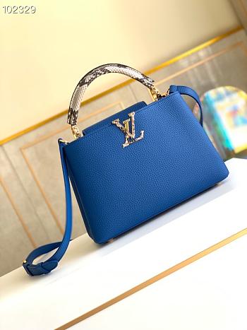 LV Capucines BB Bag Leather Python Blue 27 cm | M97980