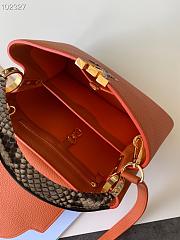 LV Capucines BB Bag Leather Python Orange 27 cm | M97980 - 5