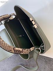 LV Capucines MM Bag Python Leather Green 31cm | M97980 - 4