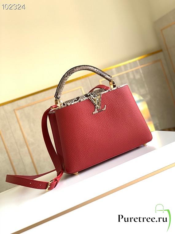 LV Capucines BB Bag Python Leather Red 27cm | M97980 - 1