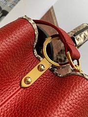 LV Capucines MM Bag Python Leather Red 31cm | M97980 - 4