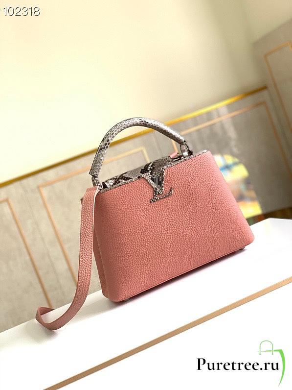 LV Capucines BB Bag Python Leather Pink 27cm | M97980 - 1