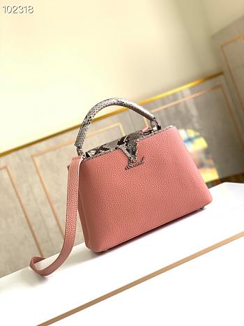 LV Capucines BB Bag Python Leather Pink 27cm | M97980