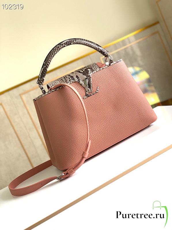 LV Capucines MM Bag Python Leather Pink 31cm | M97980 - 1