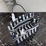 DIOR Book Tote Blue / White Embroidery 36cm - 6