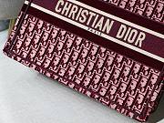 DIOR Book Tote Red Dior Oblique Embroidery 36cm - 5