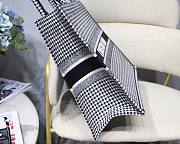 DIOR Book Tote Black and White Houndstooth Embroidery 41cm - 3