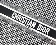 DIOR Book Tote Black and White Houndstooth Embroidery 41cm - 5