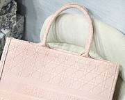 DIOR Book Tote Pink Cannage Embroidery 41cm - 5