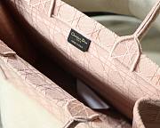 DIOR Book Tote Pink Cannage Embroidery 41cm - 4