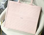 DIOR Book Tote Pink Cannage Embroidery 41cm - 2