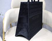 DIOR Book Tote Dark Blue Cannage Embroidery 41cm - 6