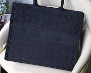 DIOR Book Tote Dark Blue Cannage Embroidery 41cm - 4