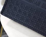 DIOR Book Tote Dark Blue Cannage Embroidery 41cm - 3
