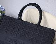 DIOR Book Tote Dark Blue Cannage Embroidery 41cm - 2