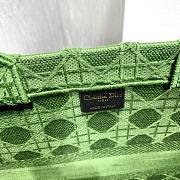 DIOR Book Tote Green Cannage Embroidery 41cm - 5