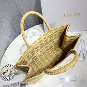 DIOR Book Tote Yellow Cannage Embroidery 41cm - 2