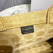 DIOR Book Tote Yellow Cannage Embroidery 41cm - 4