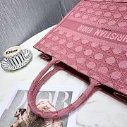 DIOR Book Tote Pinky Cannage Embroidery 41cm - 3
