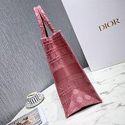DIOR Book Tote Pinky Cannage Embroidery 41cm - 5