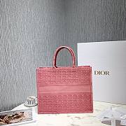 DIOR Book Tote Pinky Cannage Embroidery 41cm - 4