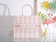 DIOR Book Tote Pink Check'n'Dior Embroidery 41cm - 1