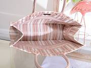 DIOR Book Tote Pink Check'n'Dior Embroidery 41cm - 5