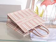 DIOR Book Tote Pink Check'n'Dior Embroidery 41cm - 3