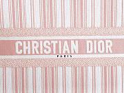 DIOR Book Tote Pink Check'n'Dior Embroidery 41cm - 2
