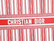 DIOR Book Tote Red Check'n'Dior Embroidery 41cm - 2