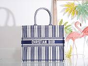 DIOR Book Tote Blue Check'n'Dior Embroidery 41cm - 1
