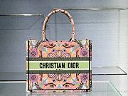 DIOR Book Tote Green Baloon Embroidery 36cm - 1