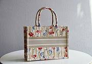 DIOR Book Tote Flower Embroidery 36cm - 2
