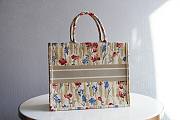DIOR Book Tote Flower Embroidery 41cm - 3