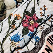 DIOR | Book Tote Flower Design Embroidery - 41cm - 4