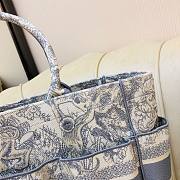 DIOR | Book Tote Gray Design Embroidery - 41cm - 5