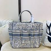 DIOR | Book Tote Gray Design Embroidery - 41cm - 4