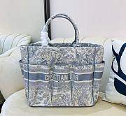 DIOR | Book Tote Gray Design Embroidery - 41cm - 1