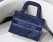 DIOR Book Tote Mini Embroidery Denim - 1