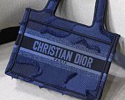 DIOR Book Tote Mini Embroidery Denim - 5