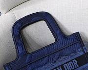 DIOR Book Tote Mini Embroidery Denim - 4