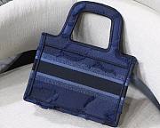 DIOR Book Tote Mini Embroidery Denim - 2