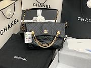 Chanel Quilted Calfskin Shopping Bag with Crystal Pearls Black 2020 | AS2213  - 3