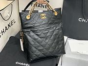 Chanel Quilted Calfskin Shopping Bag with Crystal Pearls Black 2020 | AS2213  - 5