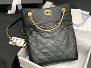 Chanel Quilted Calfskin Shopping Bag with Crystal Pearls Black 2020 | AS2213  - 4