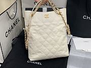 Chanel Quilted Calfskin Shopping Bag with Crystal Pearls White 2020 | AS2213 - 3