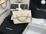 Chanel Quilted Calfskin Shopping Bag with Crystal Pearls White 2020 | AS2213 - 5